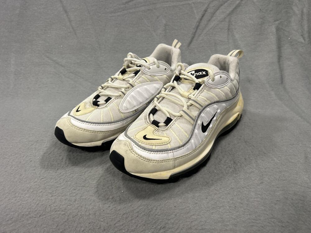 Nike Air Max 98 Fossil Shoes Womens 9 White Mesh 2017 Running Sneaker Cushioned